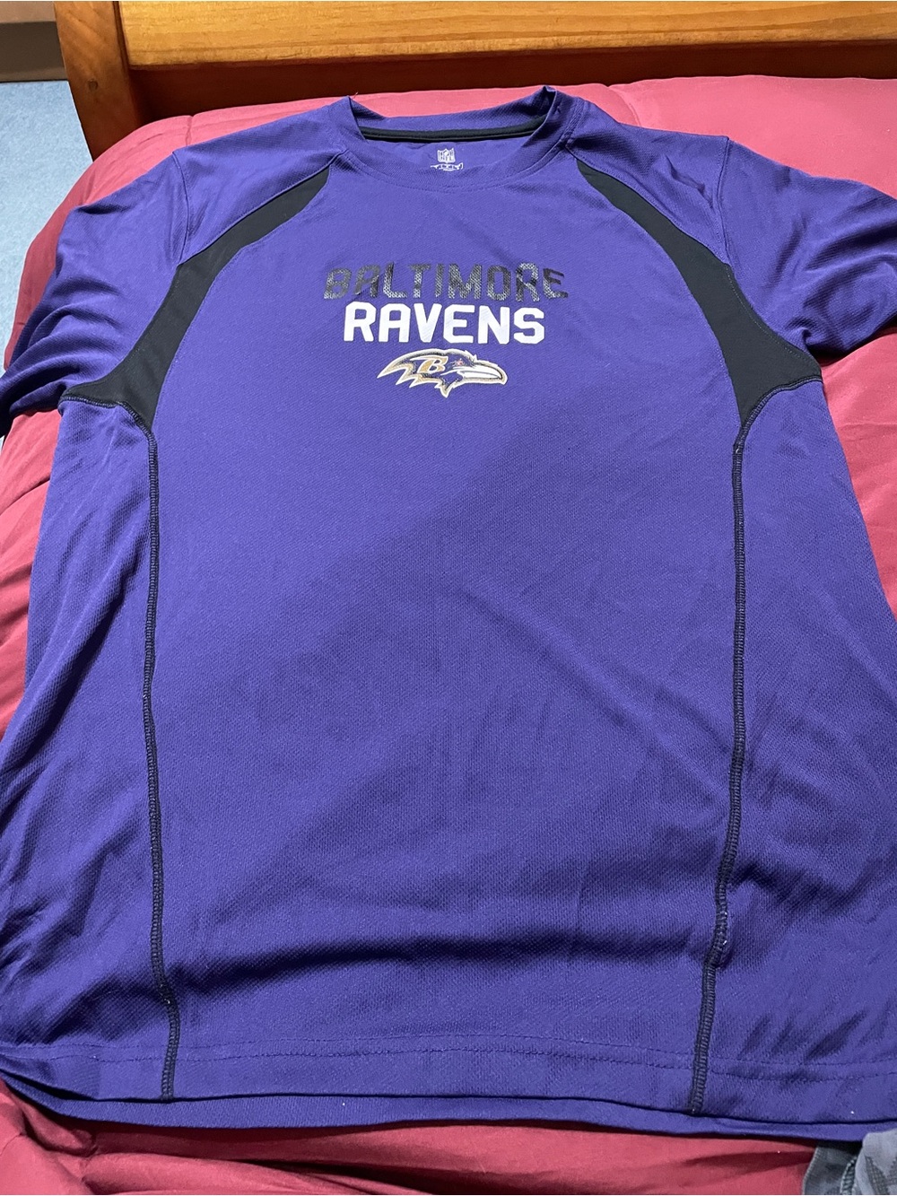 NFL Purple and Black Shirt with White NFL Logo